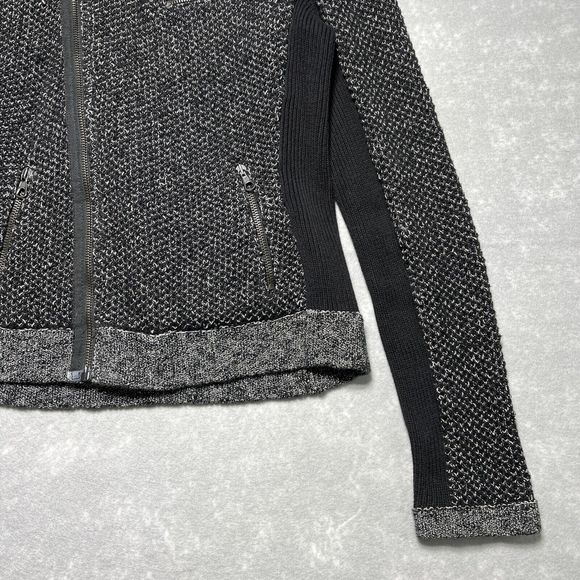 Rag & Bone Gray Zip Up Hart Knit Moto Asymmetrical Women’s Size: S - Picture 3 of 12